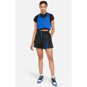 NWT Air Jordan x Aleali May Athletic Pleated Shorts Size Medium In Black